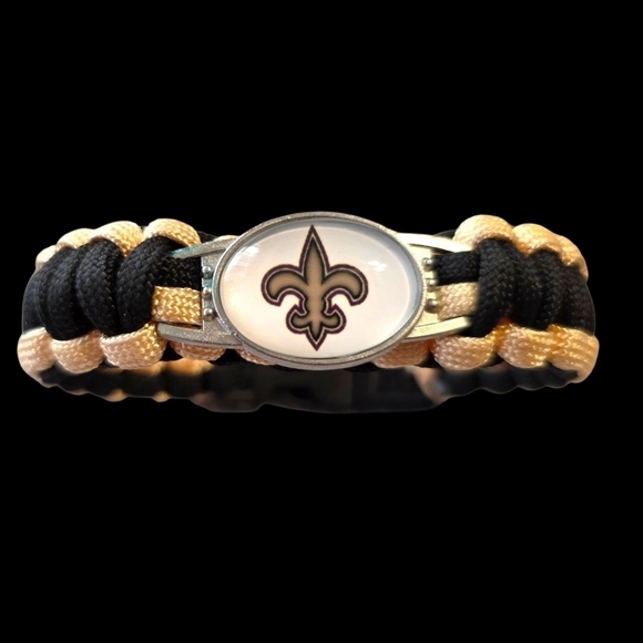 charmed by slg Other - New Orleans Saints Black and Tan Paracord Bracelet